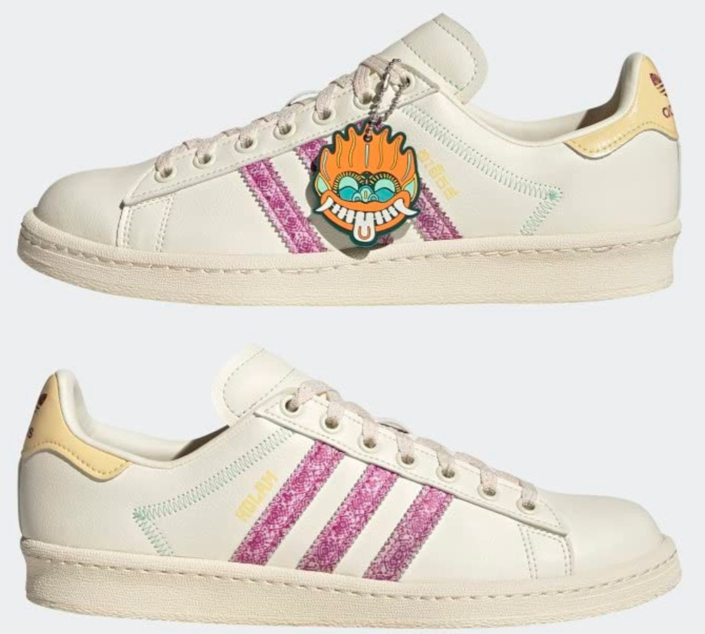 Adidas Campus Kolam ADILICIOUS CITY Cream White Pink Stripes Men’s 10 Women’s 11